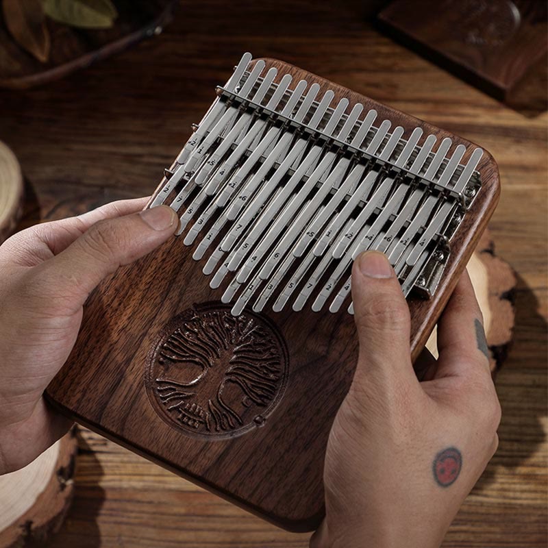 Kalimba-Daumenklavier mit 34 Tasten und Lebensbaum-Design