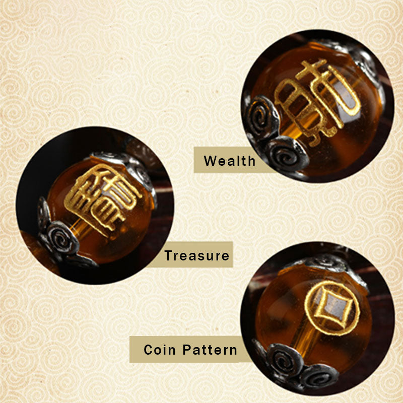 10 mm Tigerauge-Perlen-Wohlstandsarmband für Mut