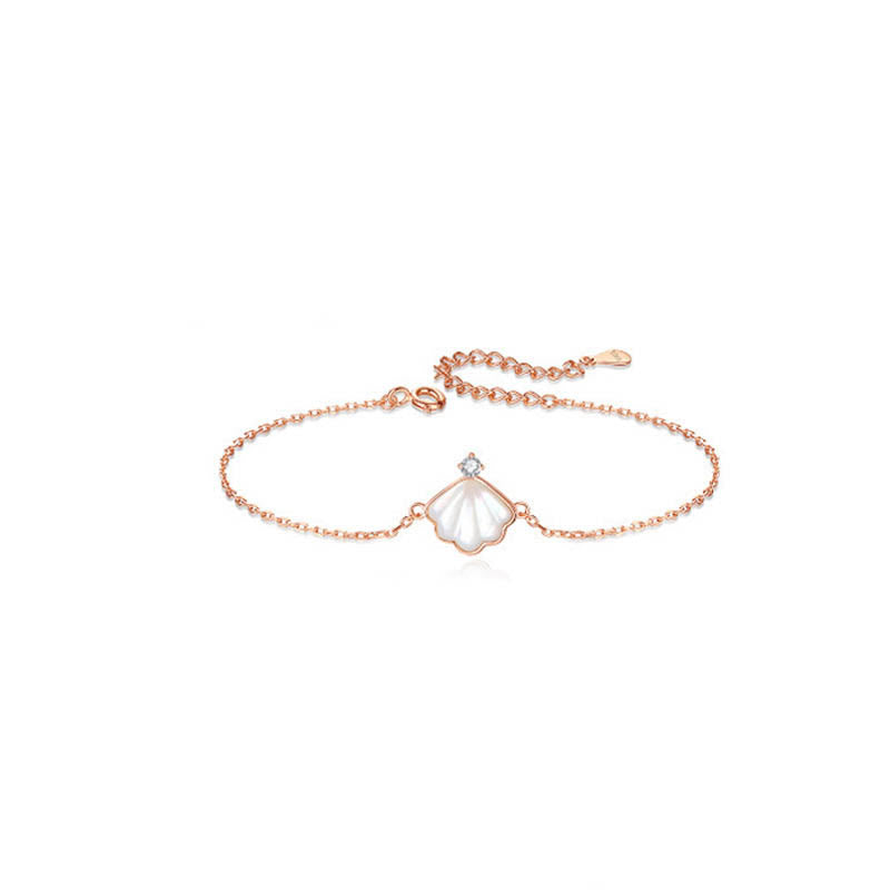 Spirituelles Schmuckset mit Tridacna-Stein aus 925er Sterlingsilber