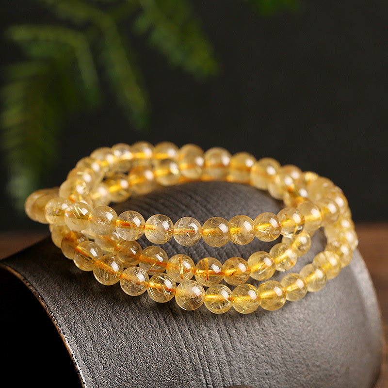 6mm Citrine Prosperity Bracelet for Creativity & Protection