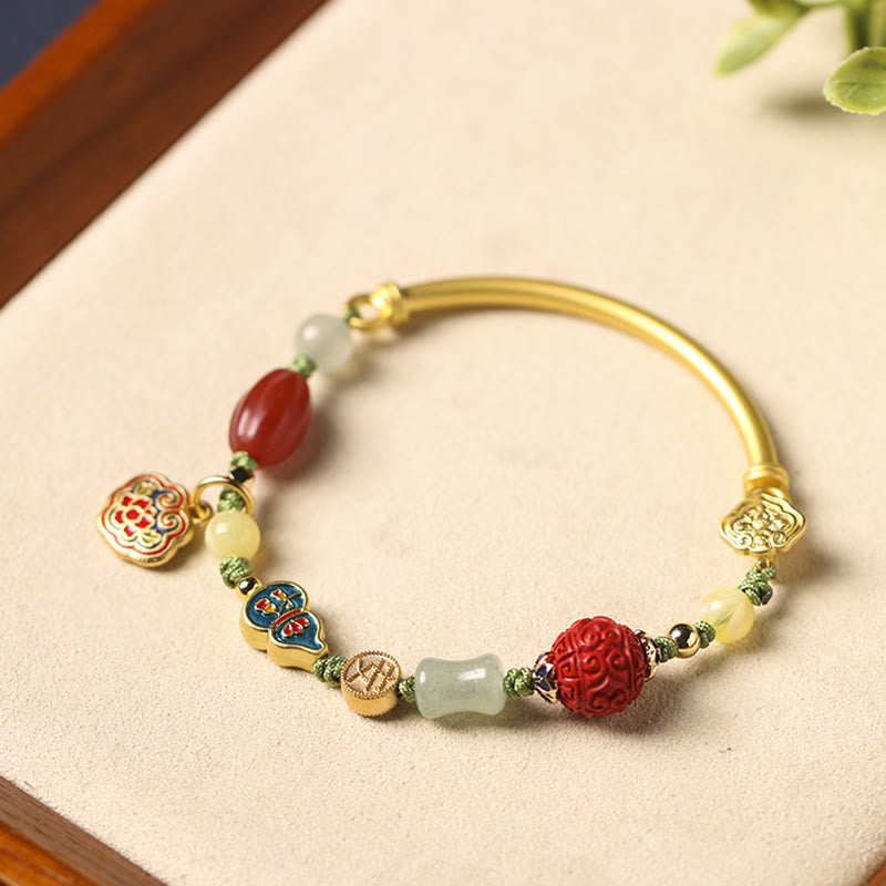 Copper Auspicious Clouds Wealth Bracelet for Luck & Prosperity