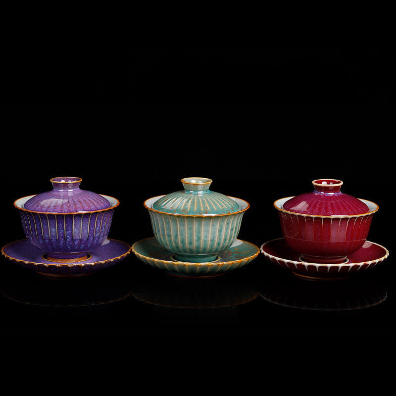 Retro-Glasurofen-Wechsel-Keramik-Gaiwan-Teetasse 150 ml