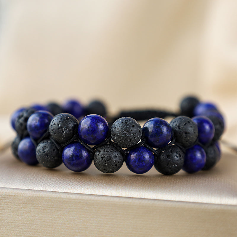 8 mm Tigerauge-Schutz-Mut-Armband