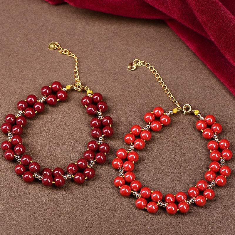 Natürliches Zinnober-Segensarmband für Ruhe und Schutz