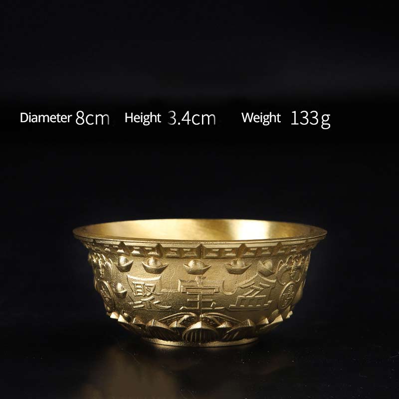 Kupfer Zen Dekor | FengShui Reichtum Dekoration Lotus Symbol