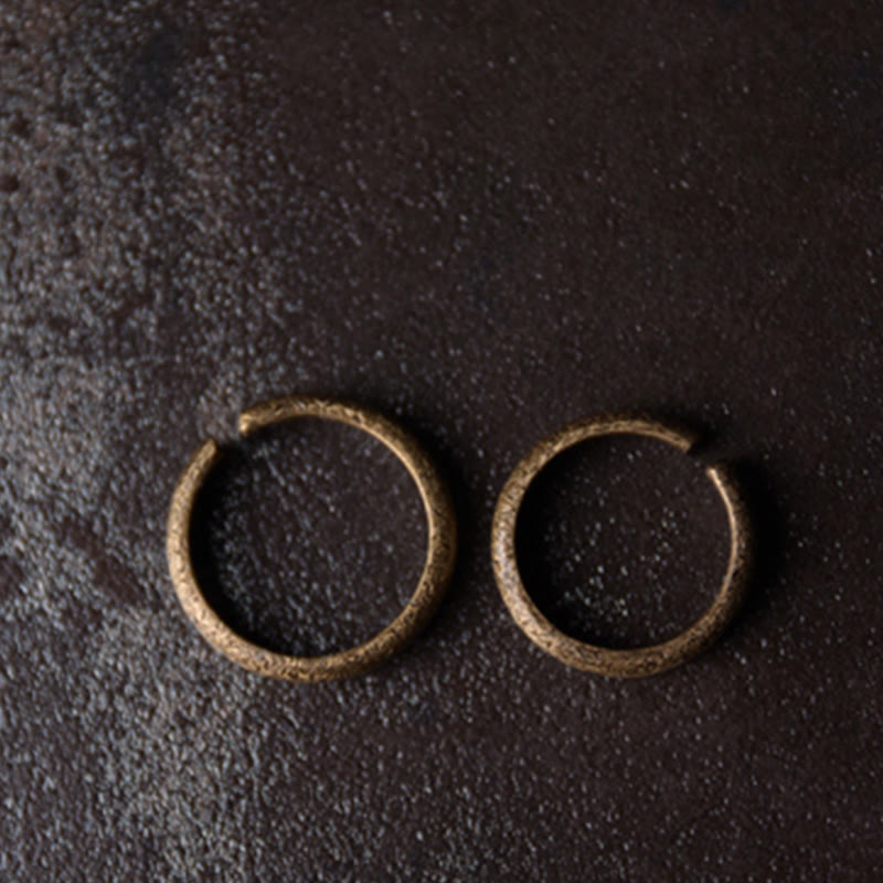 Kupfer Tibetischer Vintage Verstellbarer Glückspaarring