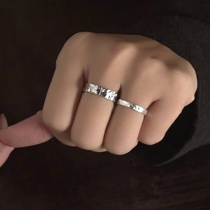 925 Sterling Silber Segenspaarring | Spiritueller Schutz