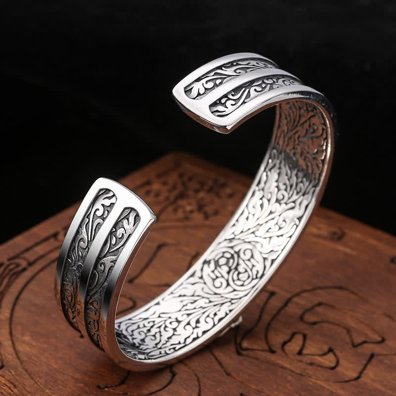 Sterling Silver Vajra Spiritual Power Bracelet for Enlightenment