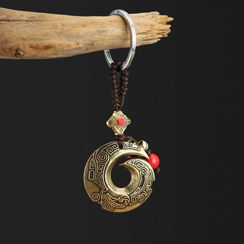 Kupfer-Schlüsselanhänger für Glück und Reichtum | Spiritueller Schmuck