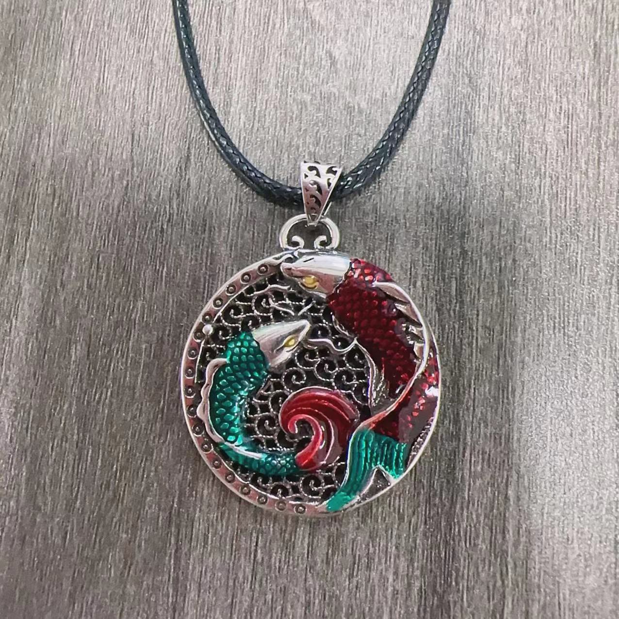 Copper Koi Fish Healing Necklace 60cm | Strength & Balance
