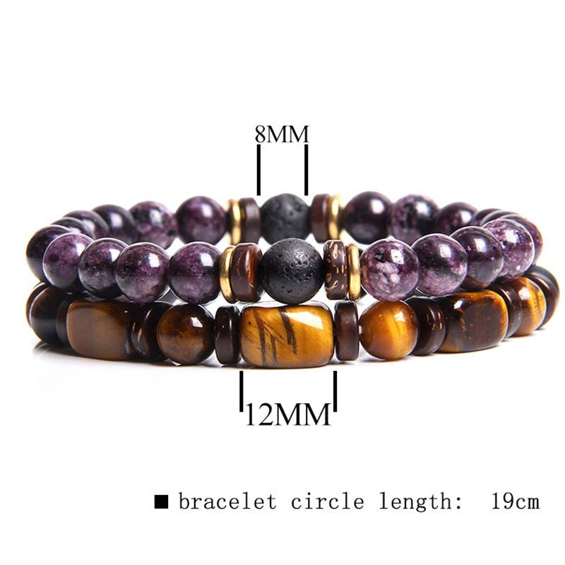 8 mm Tigerauge Kaiserstein Heilarmband für Meditation