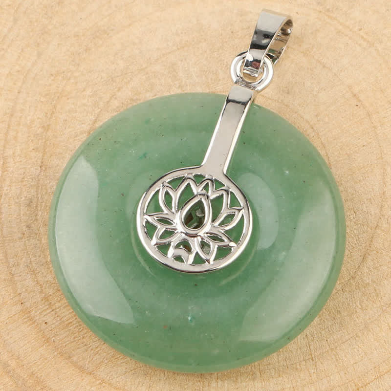 Verschiedene Kristalle Amethyst Pink Lotus Heilung Halskette