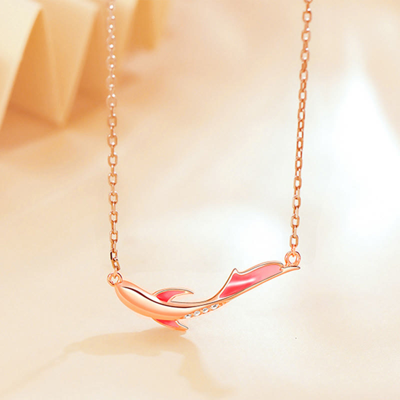 925 Sterling Silver Koi Fish Necklace for Luck Prosperity
