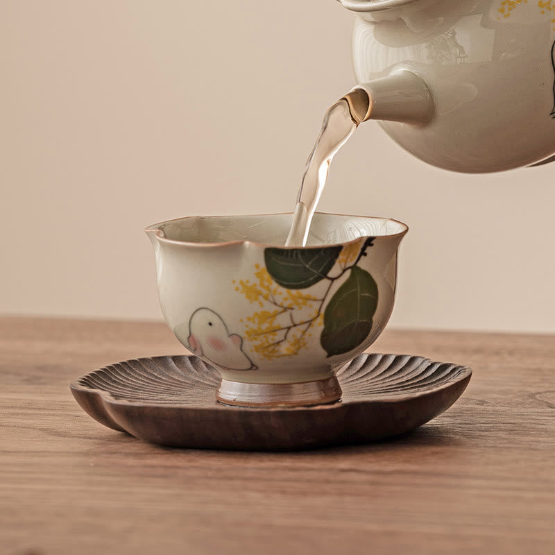 40 ml Osmanthus-Kaninchen-Teetasse aus Keramik für Kung-Fu-Teeritual