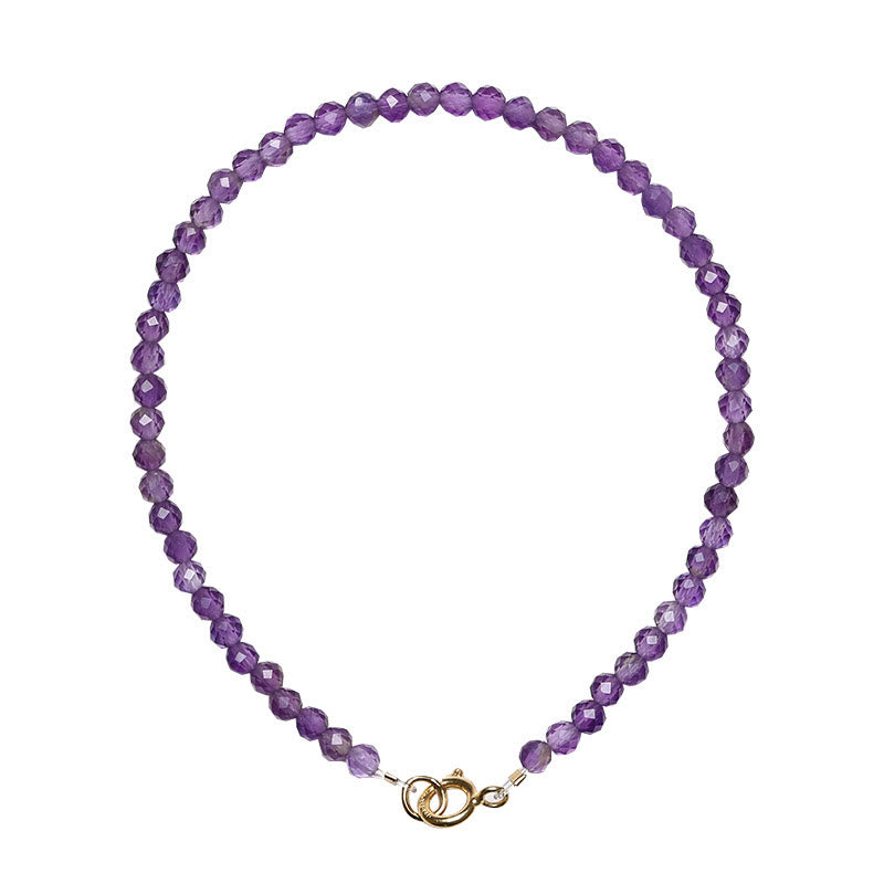 3 mm Amethyst-Armband mit spirituellem Bewusstsein