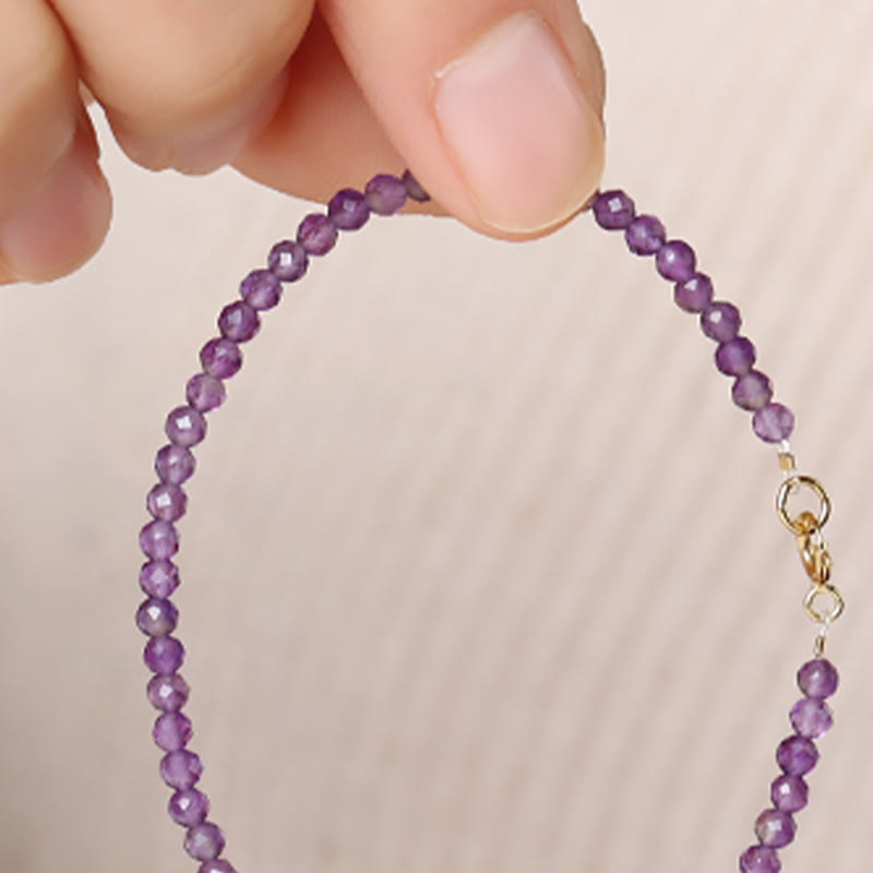3 mm Amethyst-Armband mit spirituellem Bewusstsein