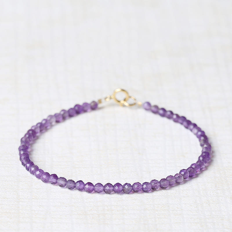 3 mm Amethyst-Armband mit spirituellem Bewusstsein