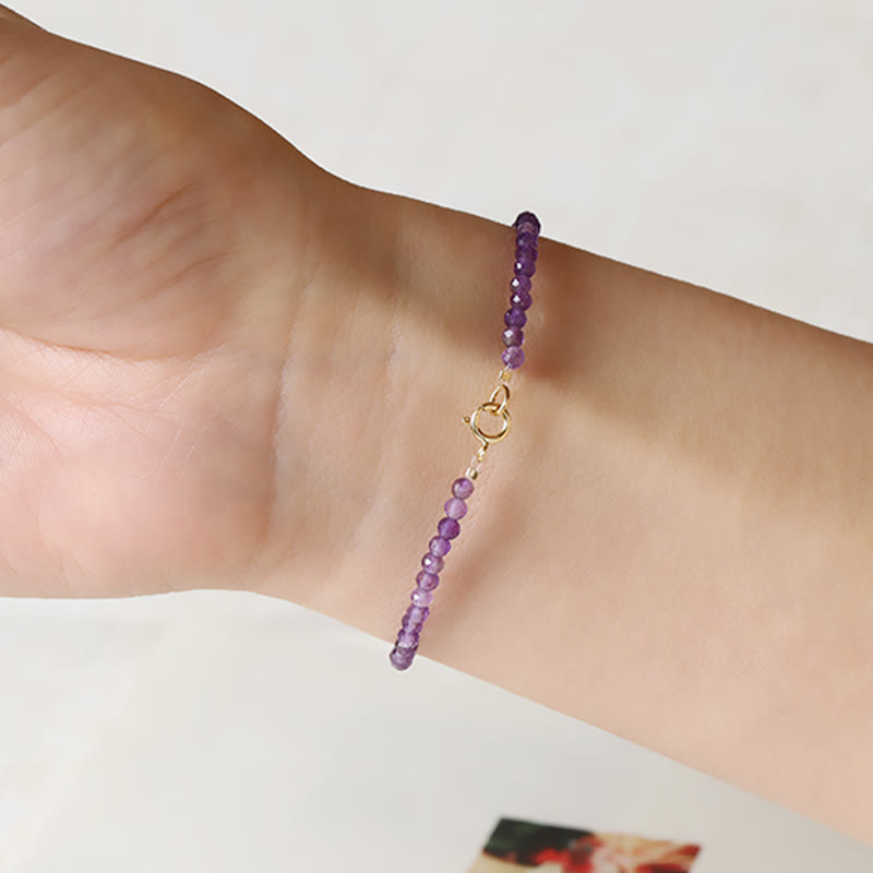 3 mm Amethyst-Armband mit spirituellem Bewusstsein