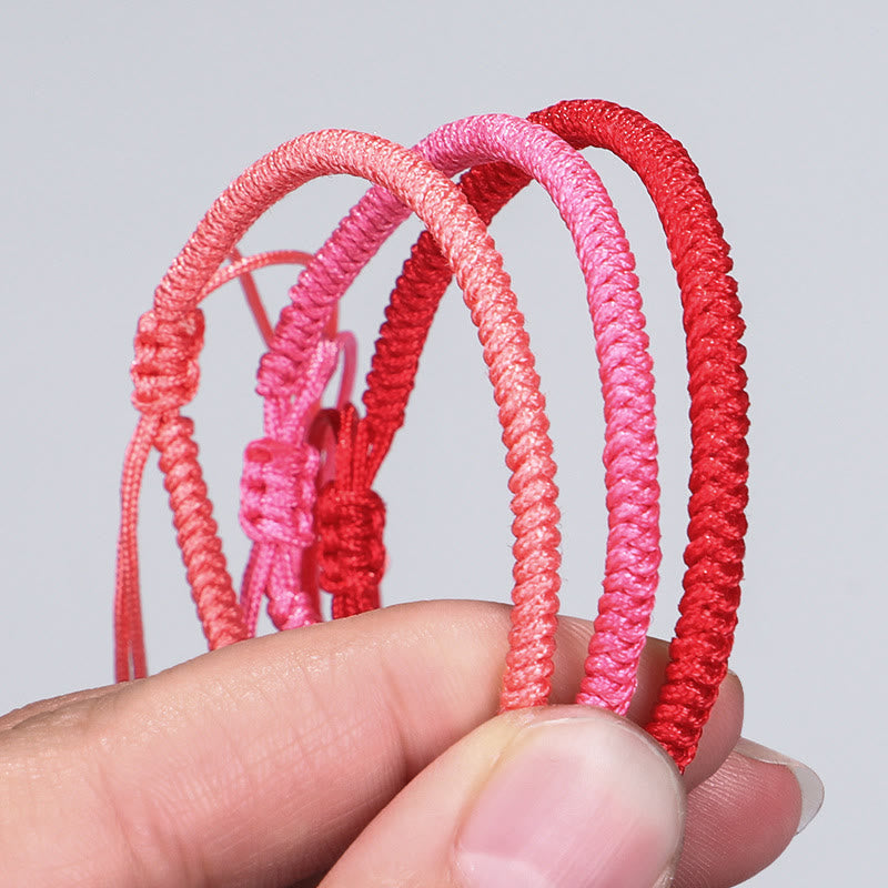 3-teiliges tibetisches King Kong-Knoten-Schutzarmband mit roter Schnur