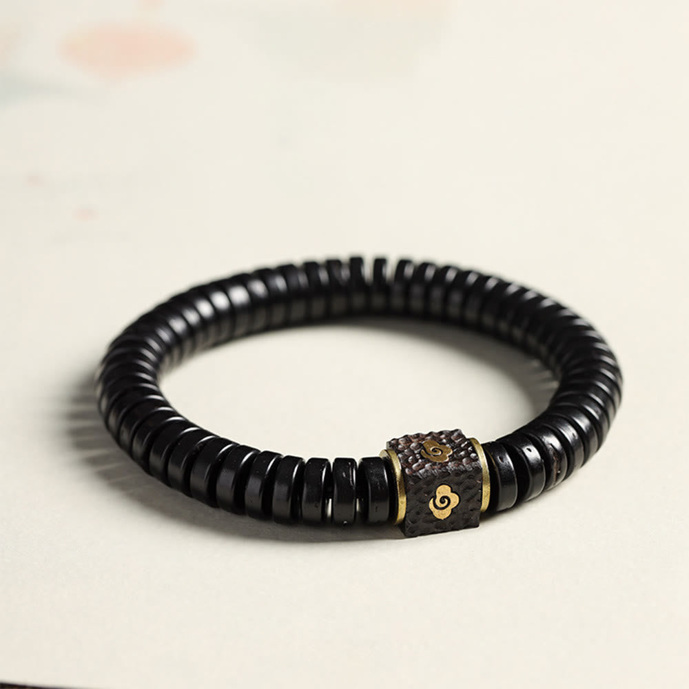 3x8mm Kokosnussschalen-Armband für positive Absichten