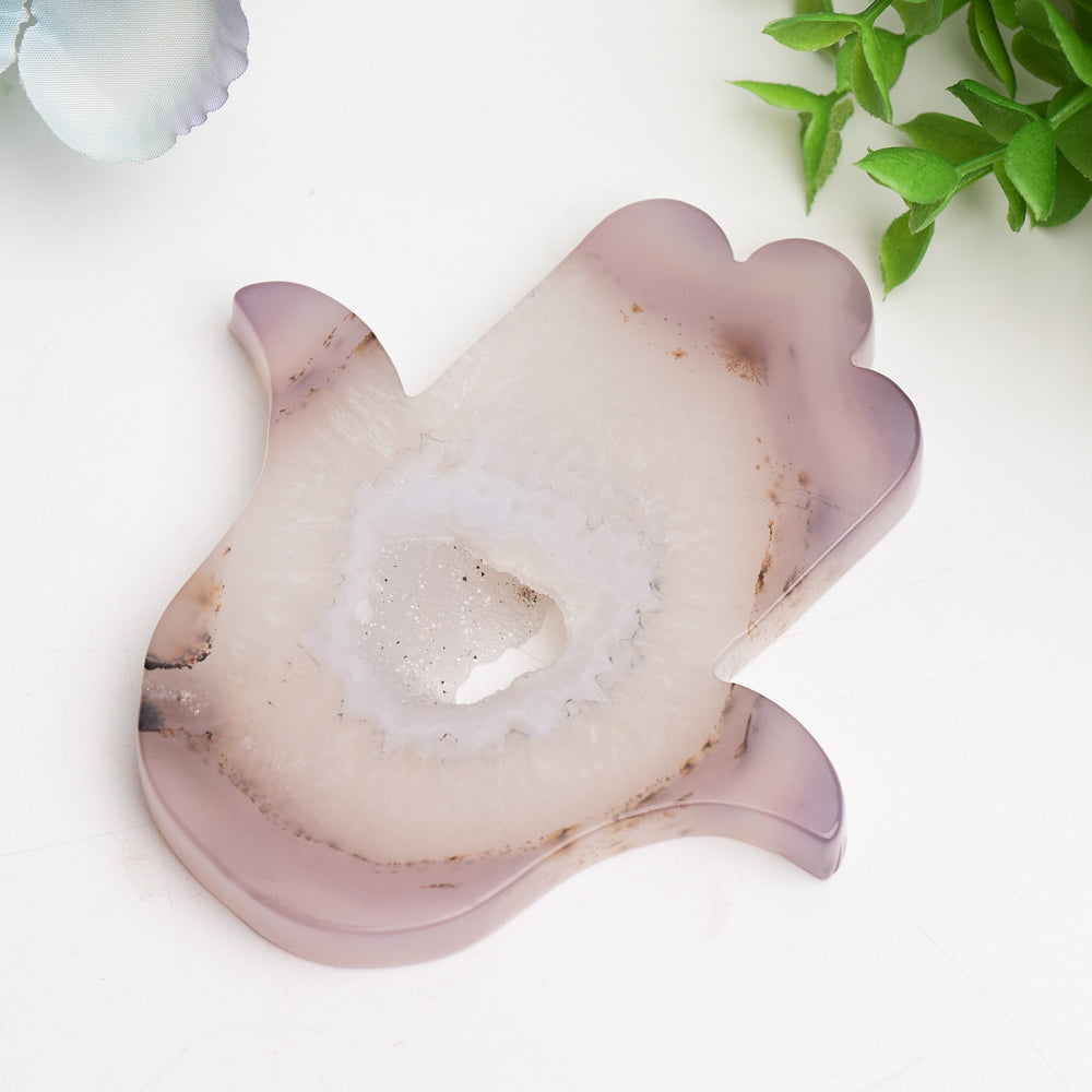 4,0" Druzy Achat Kristall Handschnitzfigur