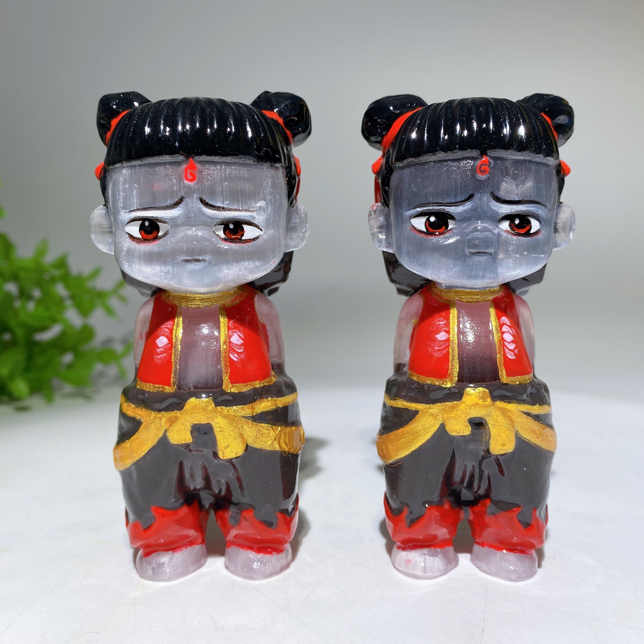 4,0 Zoll Selenit-Nezha-Kristallfigur zur Heilung