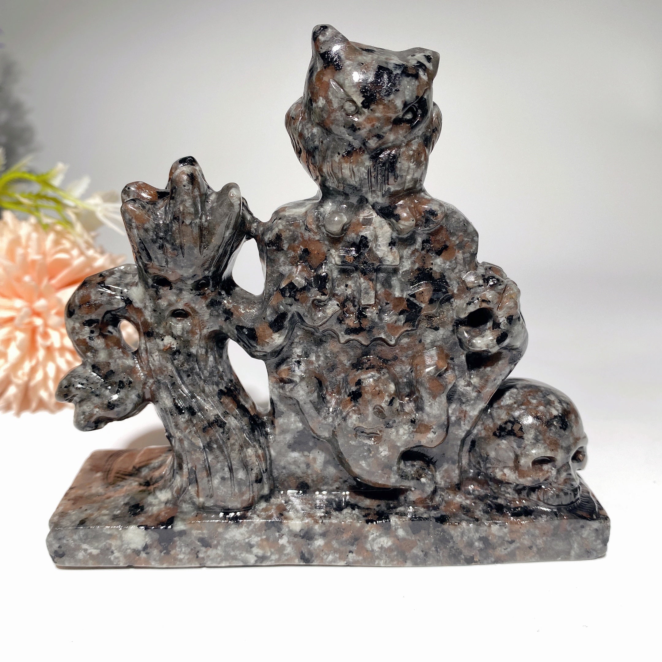 4,2 Zoll Yooperlite Halloween Szene spirituelle Statue