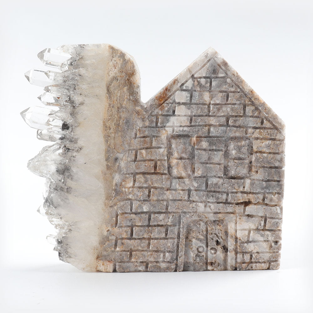 4,5 Zoll Kristallcluster Haussteinschnitzerei