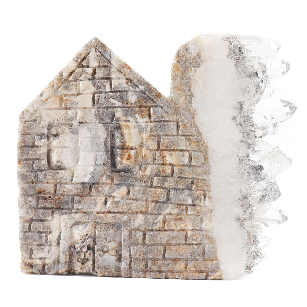 4,5 Zoll Kristallcluster Haussteinschnitzerei