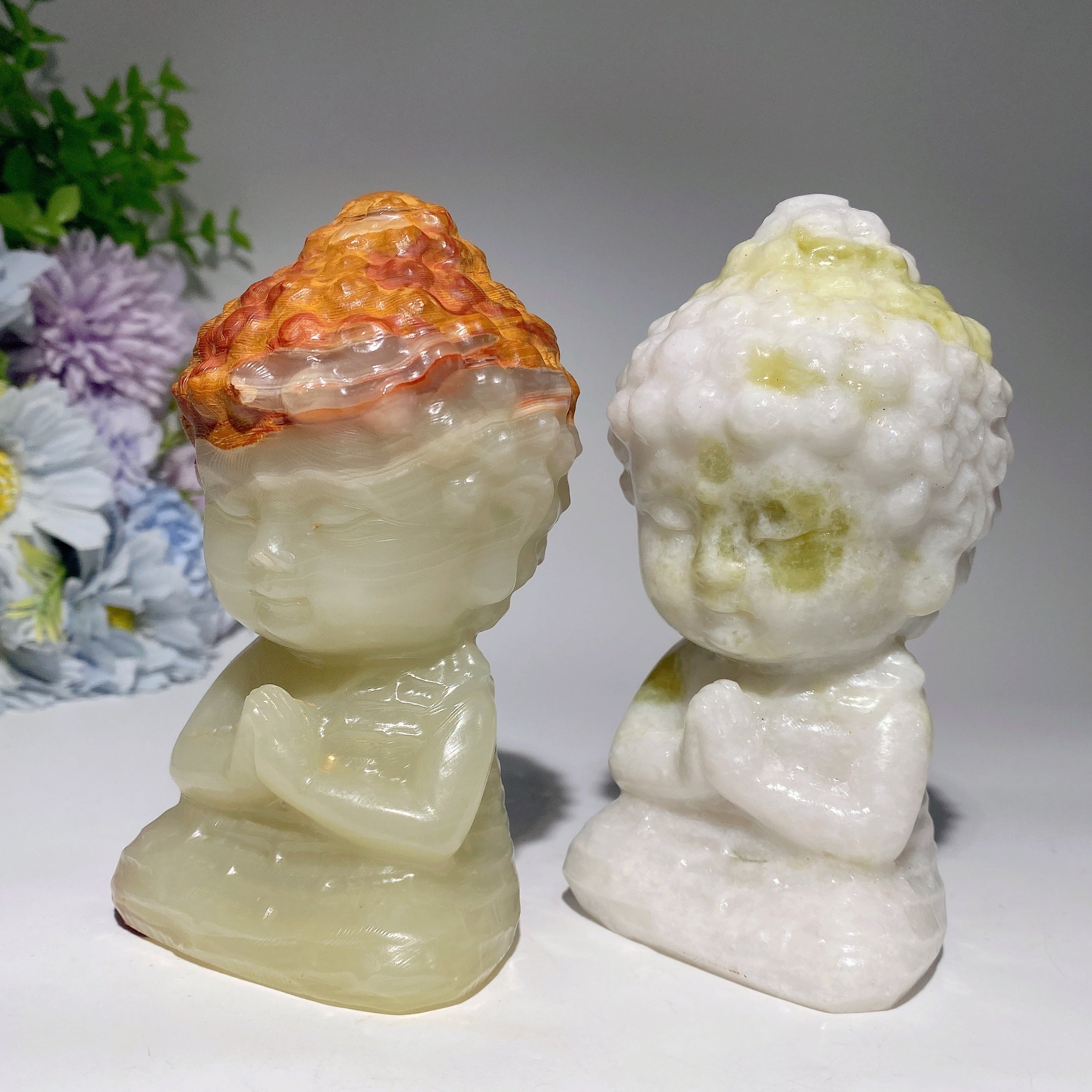4.6 inch Afghan Jade and Serpentine Buddha Statue for Healing