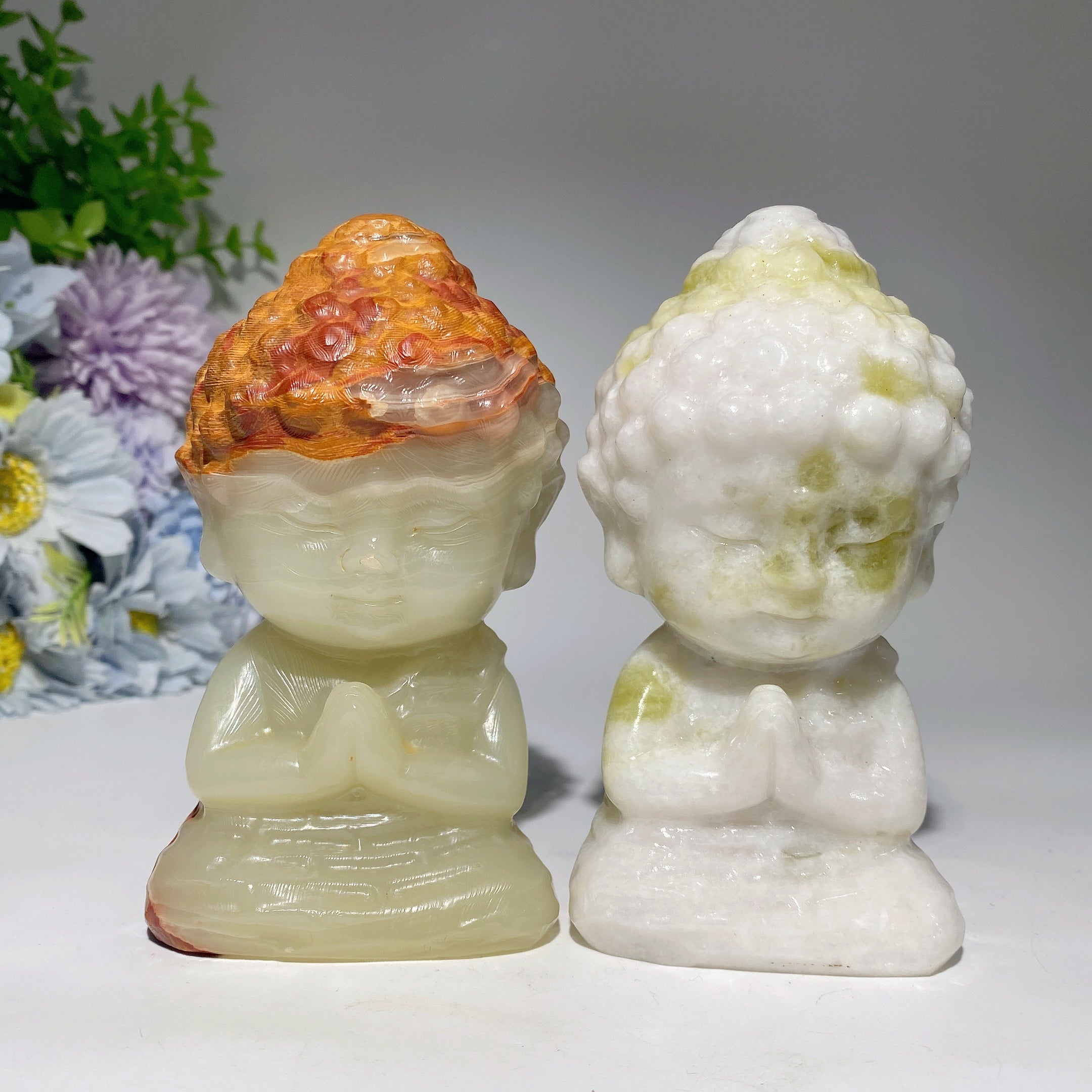 4.6 inch Afghan Jade and Serpentine Buddha Statue for Healing