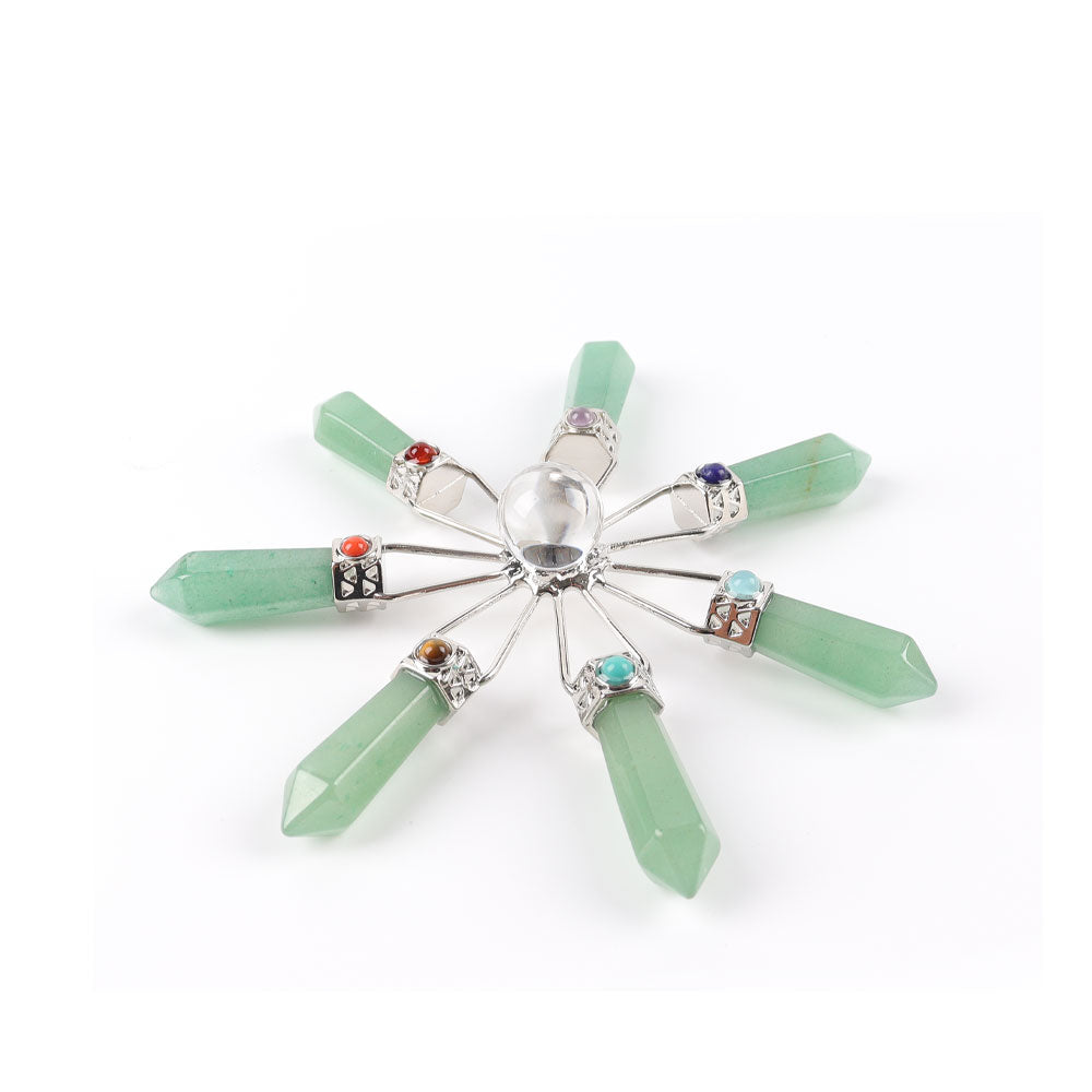 4,6 Zoll grüner Aventurin-Chakra-Kristallgenerator