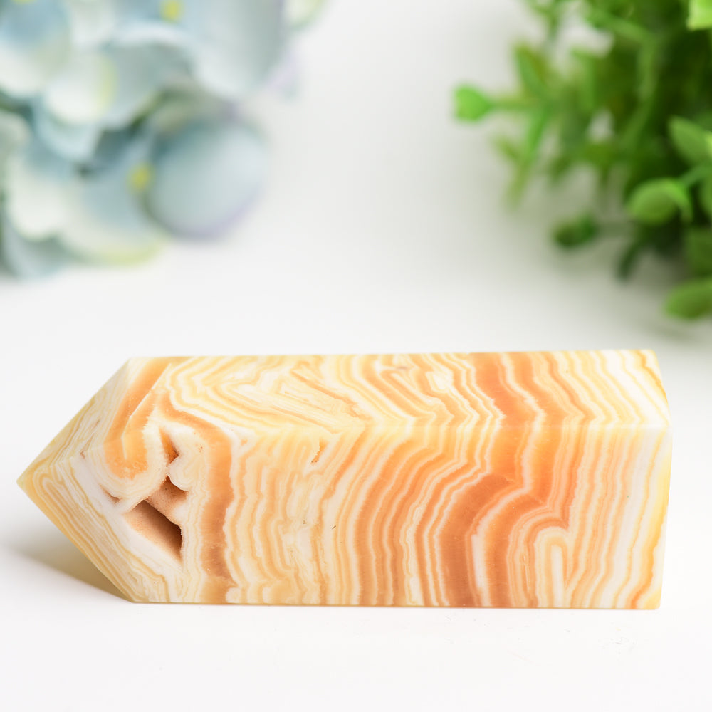 4-8 Zoll Orange Calcit Heilkristallturm