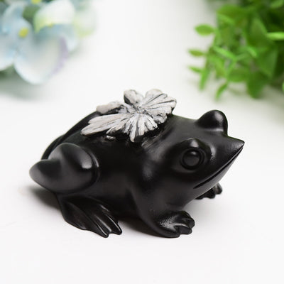 4-Zoll-Ammonitenfrosch-Kristallschnitzerei zur Heilung