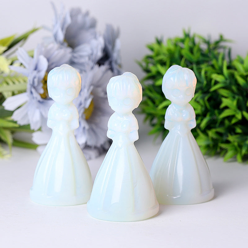 4-Zoll-Opalit-Prinzessin-Kristallfigur zur Dekoration