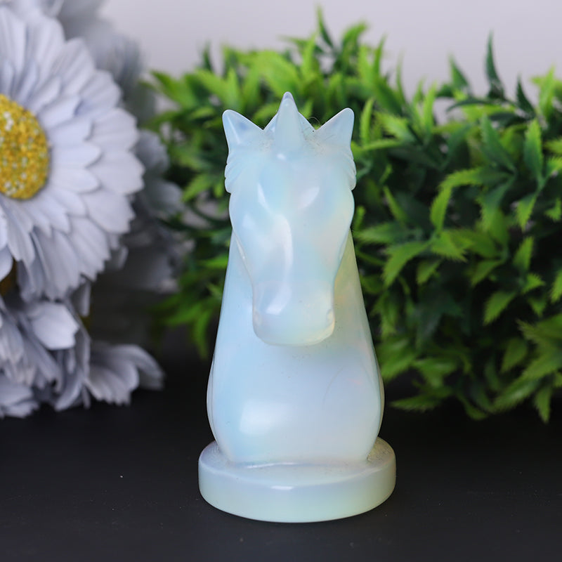 4 inch Opalite Unicorn Crystal Figurine for Collection