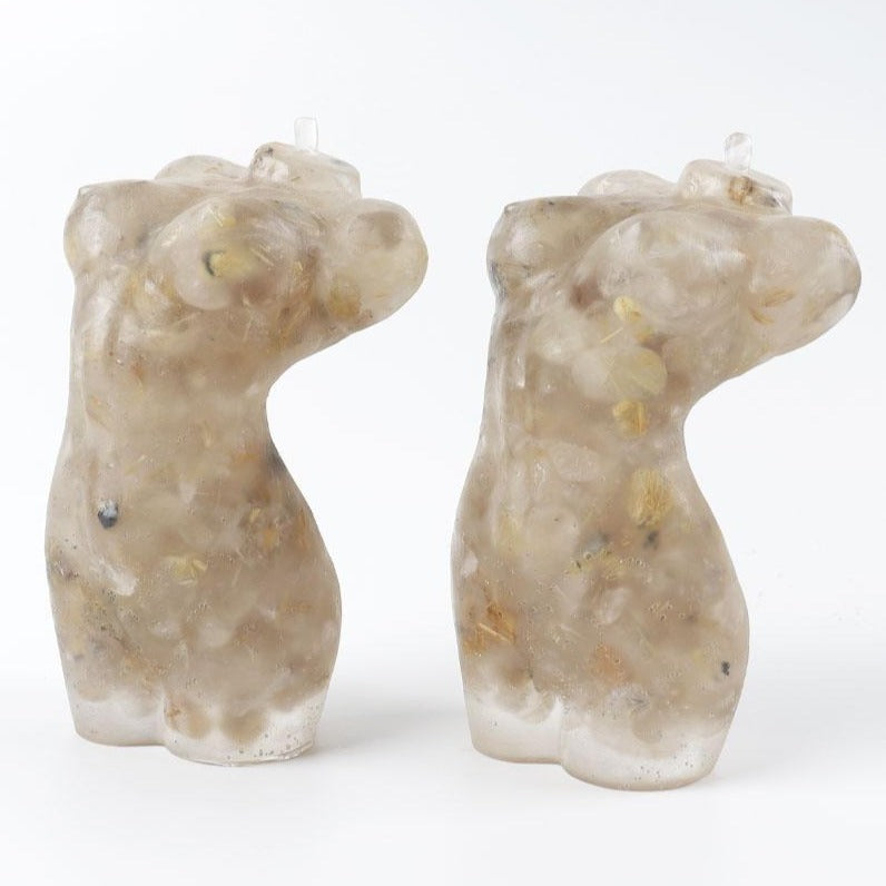 4 Zoll Rutilkristallharz Spirituelles Statuenmodell