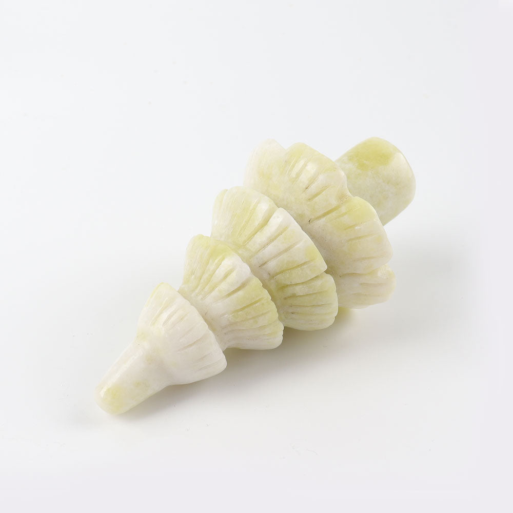 4-Zoll-Serpentin-Jade-Kristall-Figur, Baumschnitzerei
