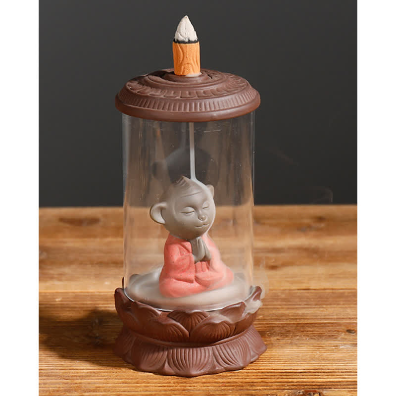 Meditation Wukong Purple Clay Backflow Incense Burner