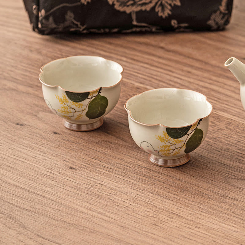 40 ml Osmanthus-Kaninchen-Teetasse aus Keramik für Kung-Fu-Teeritual