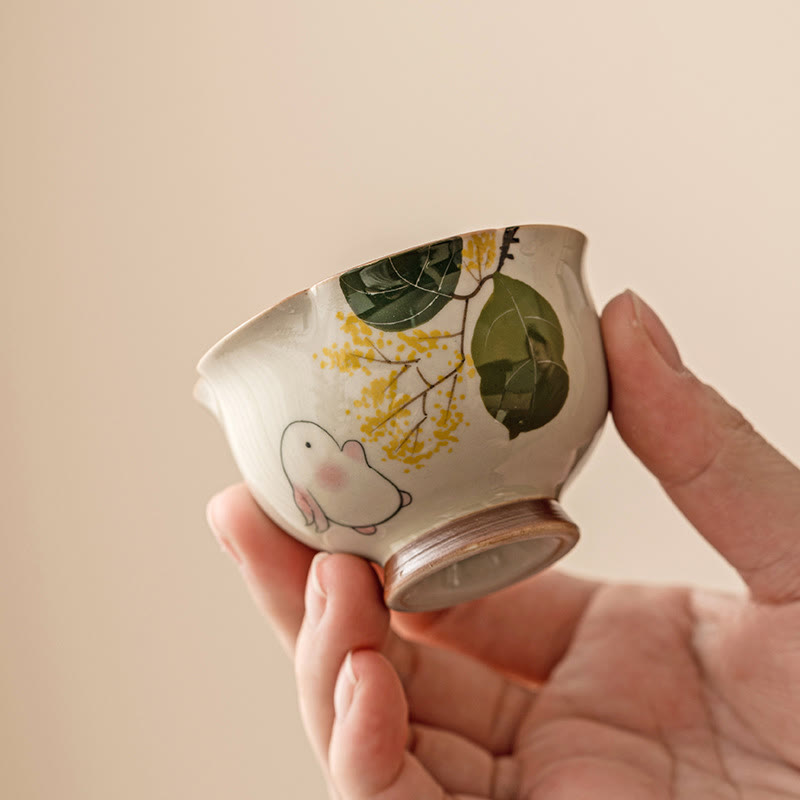 40 ml Osmanthus-Kaninchen-Teetasse aus Keramik für Kung-Fu-Teeritual