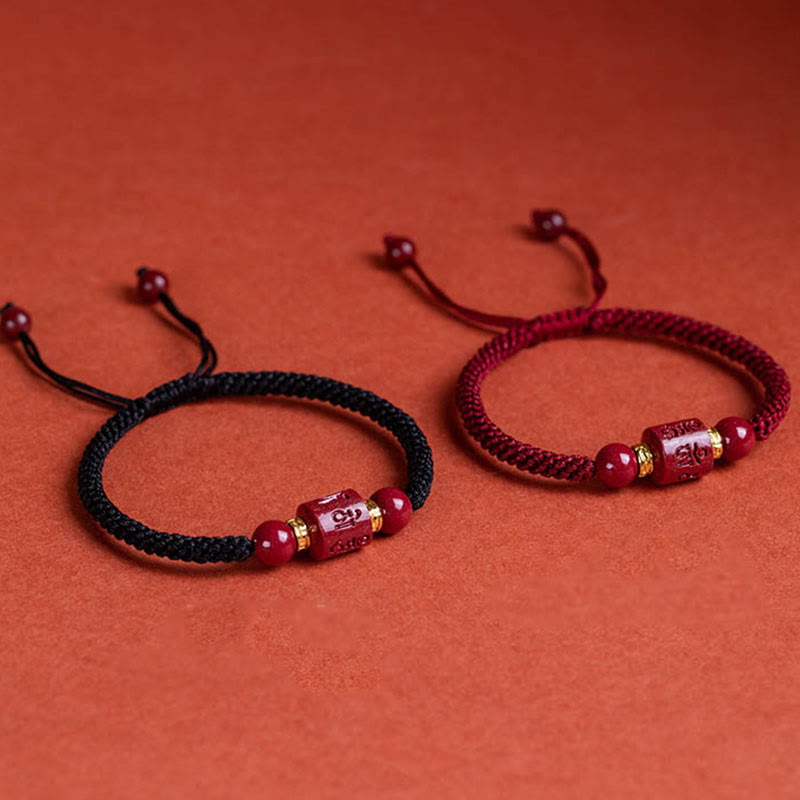 Cinnabar Blessing Bracelet with Om Mani Padme Hum | Healing Sounds
