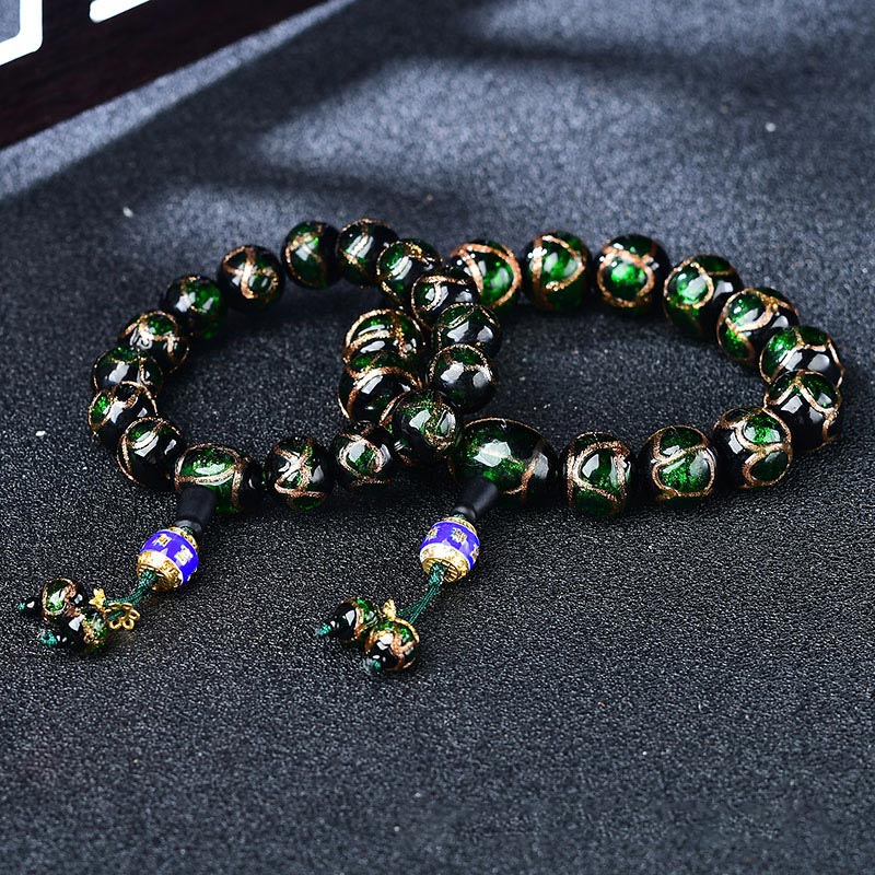 Tibetisches Drachenader-Achat-Heilarmband 14 mm