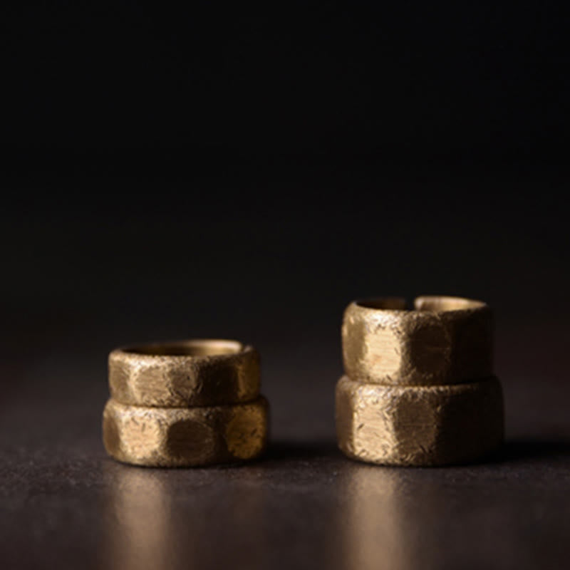 Verstellbarer Reichtumsring aus Kupfer und Messing | Spirituelle Heilung & Glück