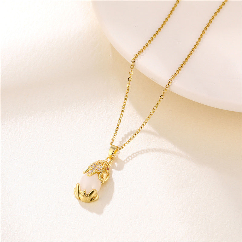 Pixiu-Halskette mit natürlichem Granat, Achat und Jade für Reichtum