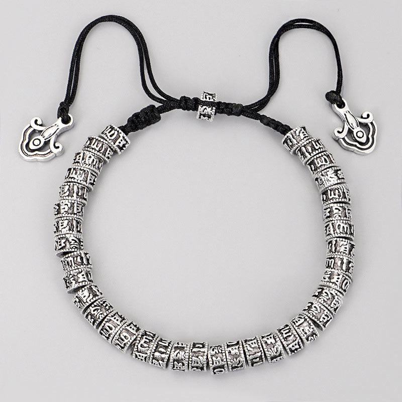 Adjustable Om Mani Padme Hum Mantra Bracelet Alloy