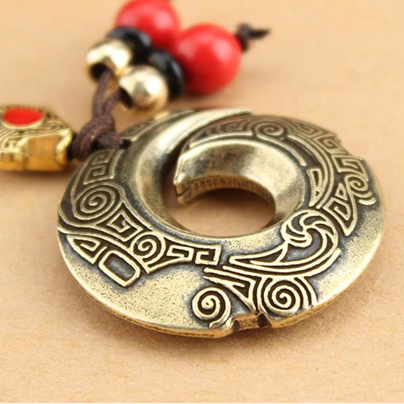 Kupfer-Schlüsselanhänger für Glück und Reichtum | Spiritueller Schmuck