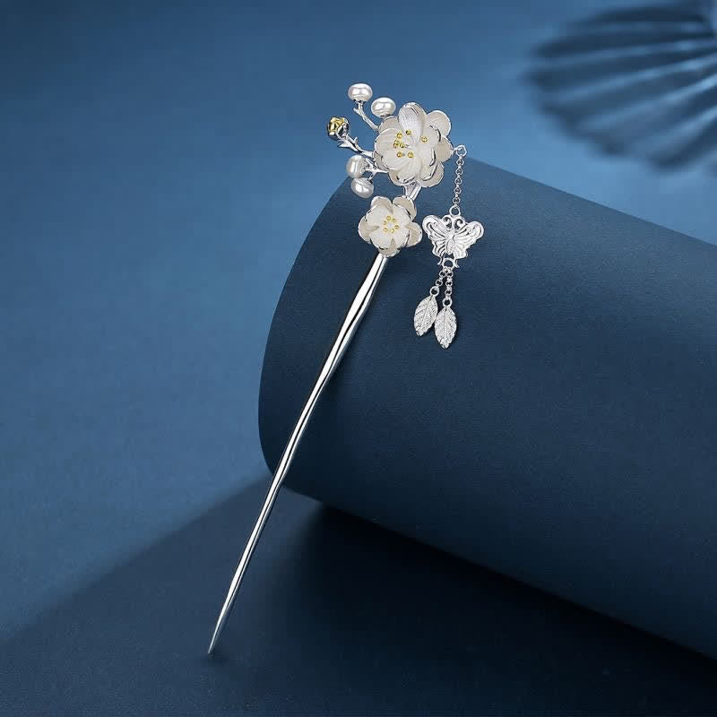 Copper Plum Blossom Butterfly Hairpin | Love & Freedom Symbol