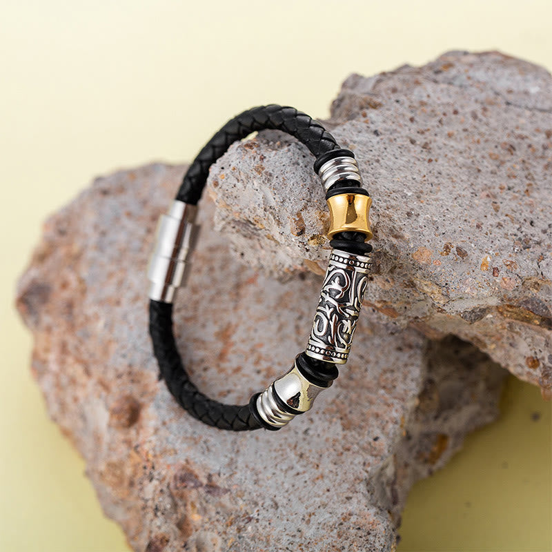 Blumen-Lederarmband aus der Tang-Dynastie für Glück und Schutz