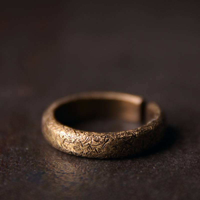 Kupfer Tibetischer Vintage Verstellbarer Glückspaarring